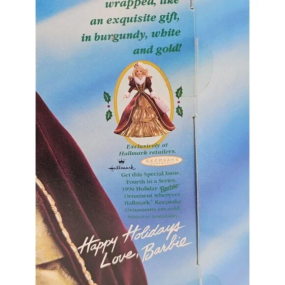 Barbie Holiday 1996 Christmas Happy Holidays Barbie Doll Mattel Special Edition